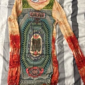 Jean Paul Gaultier Graphic Long Sleeve Top